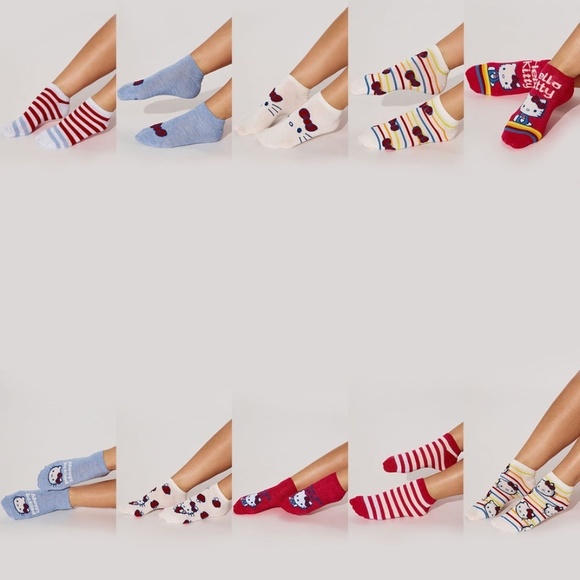 Hello Kitty Womens No Show Socks 10 Pack - Picture 11 of 11